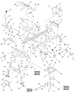 Frame Group - Welded Axle (7501046) Diagram and Parts List for 7800565-RT125380 2009 Briggs and Stratton Lawn Tractor